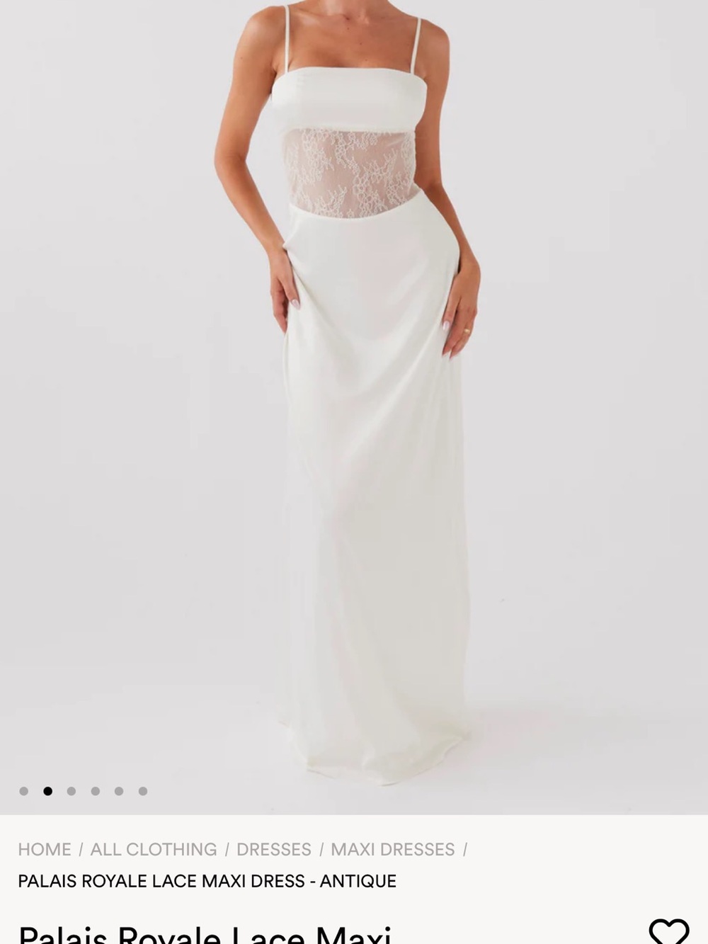 Peppermayo Palais Royale Lace Maxi Dress - White
